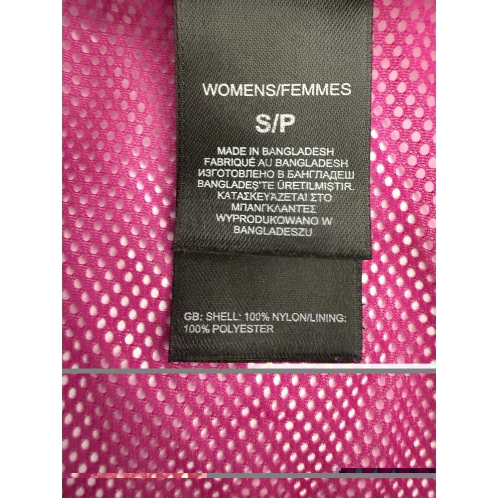 The North Face HyVent Windbreaker‎ Rain Jacket Woman's S Hooded Shell Gray/Pink